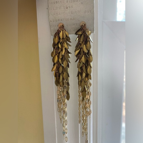 Anthropologie 4”‎ Long Dangle Statement Earrings New - Picture 1 of 5